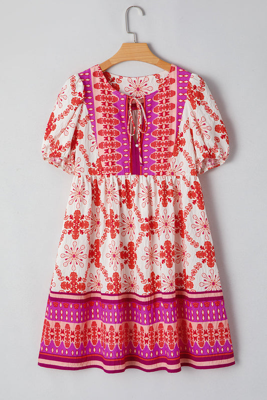 Threaded Pear Penny Lace Up Mini Dress