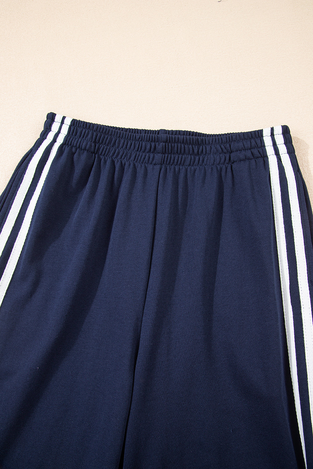 Threaded Pear Hana Striped Detail Crewneck Pullover