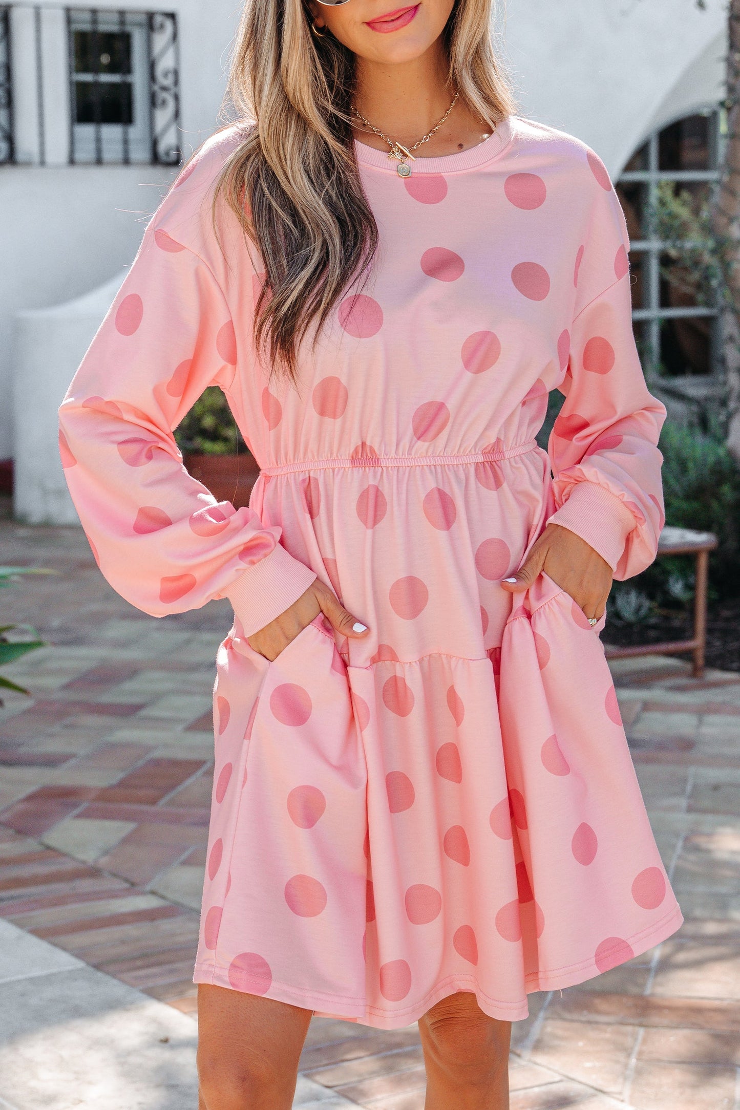 Threaded Pear Anna Sleeve Flared Mini Dress