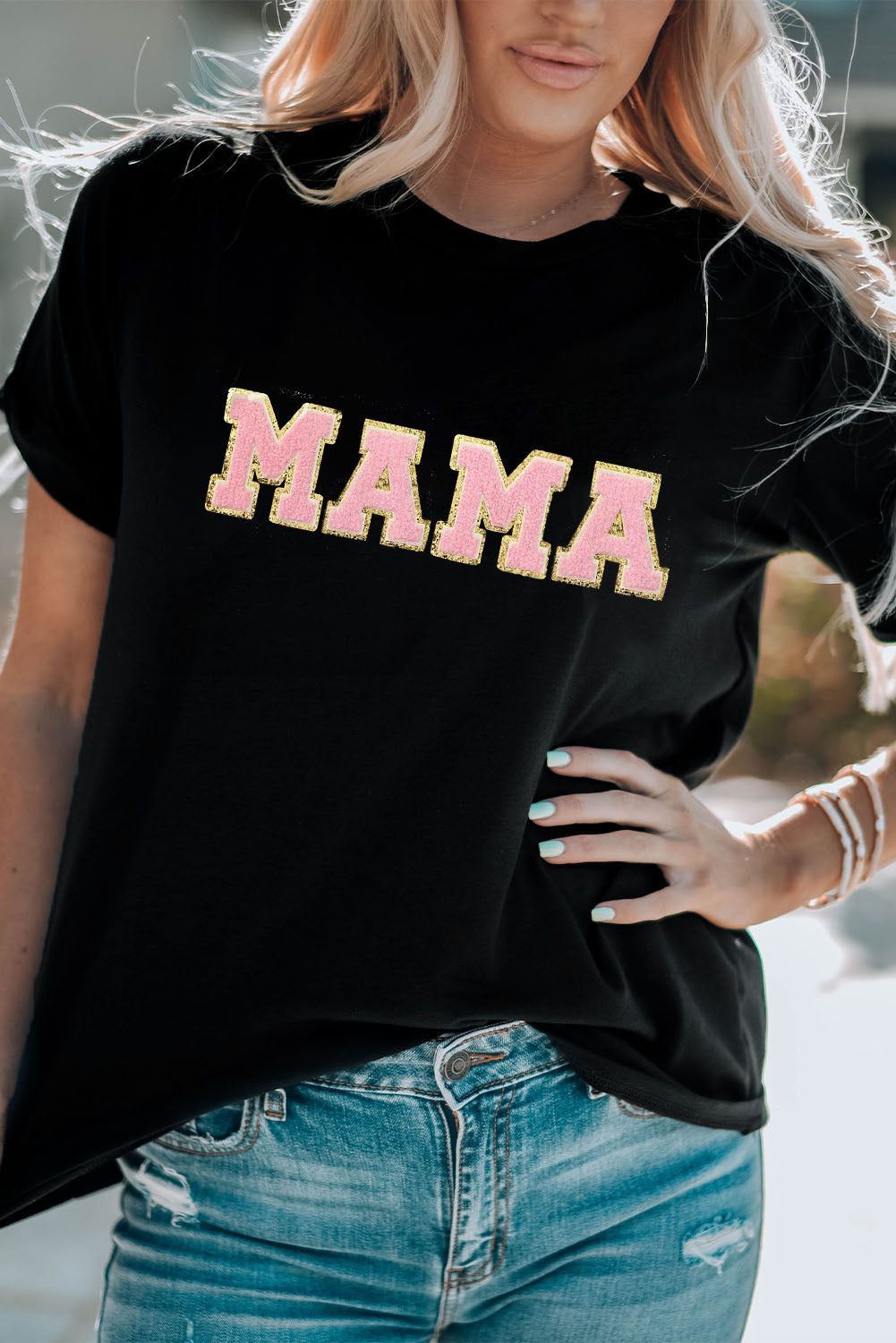 Threaded Pear Sierra MAMA Chenille Graphic Tee