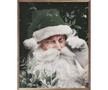 Kendrick Home Winking Santa With Green Hat