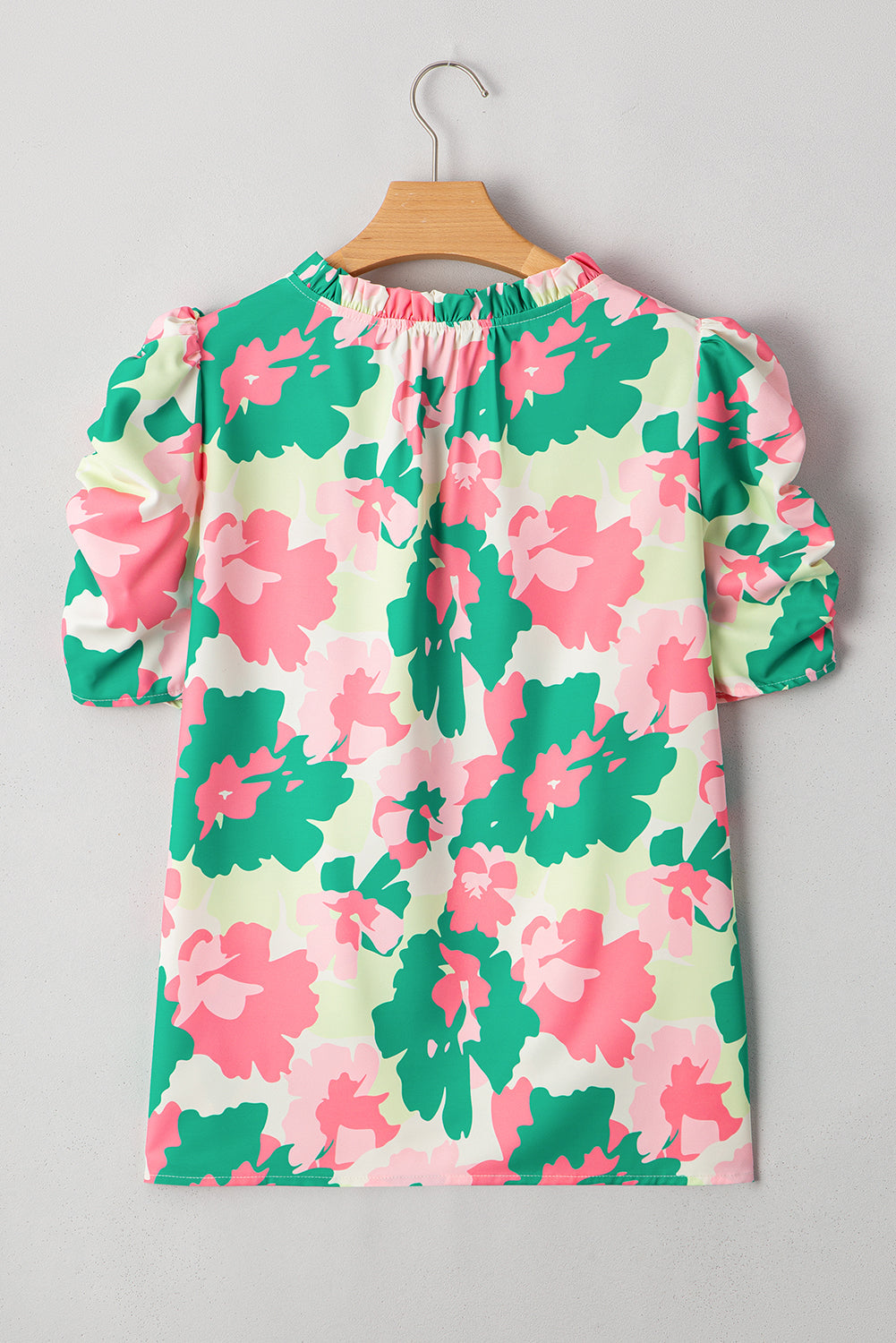 Threaded Pear Jolene Ruched Short Sleeve Blouse