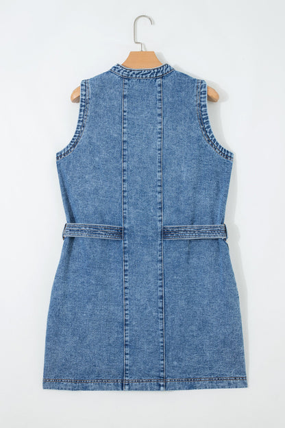 Threaded Pear Ainara Down Sleeveless Short Dress
