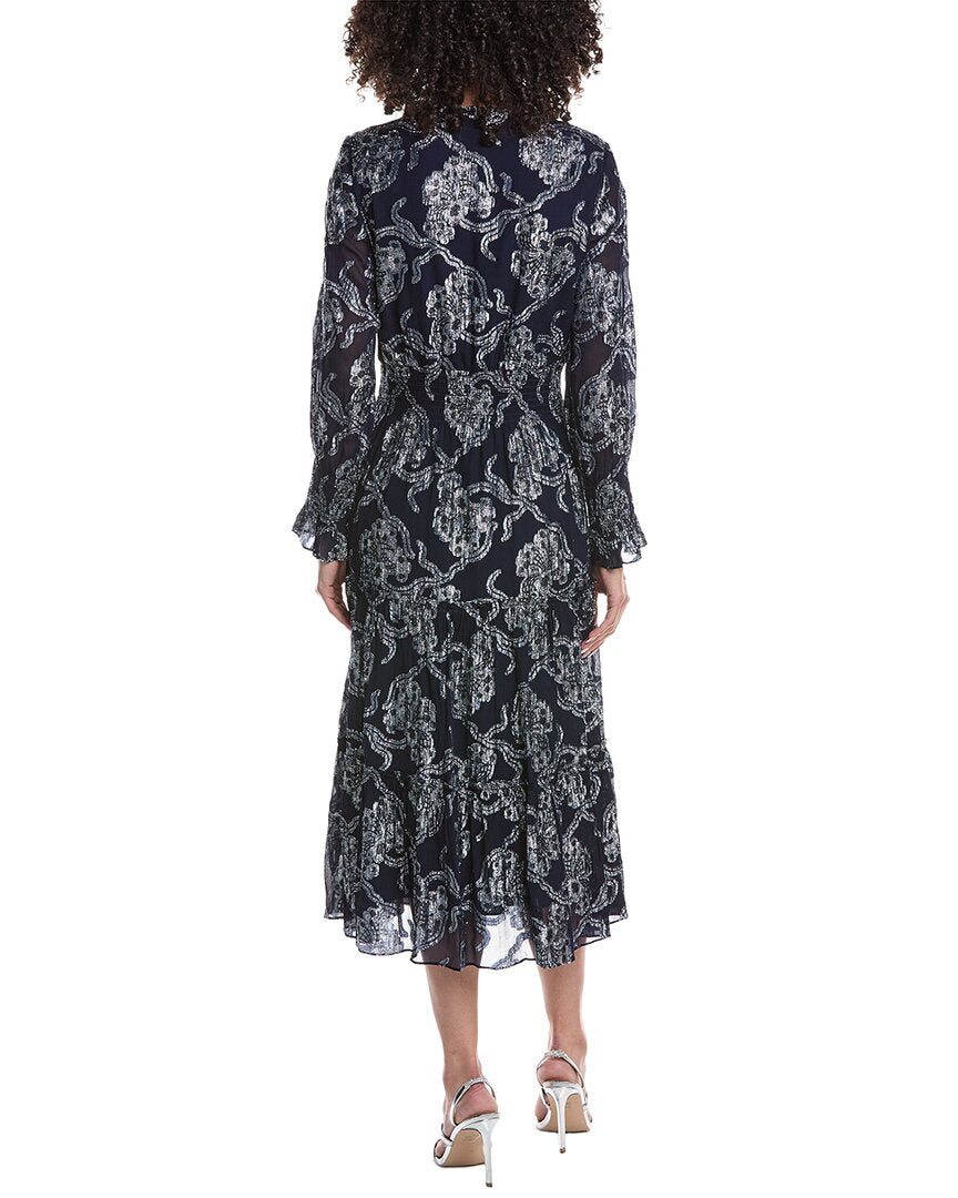 NAVY METALLIC JACQUARD-