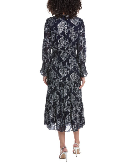 NAVY METALLIC JACQUARD-