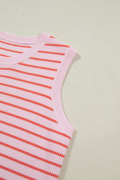 Threaded Pear Ayleen Knit Sleeveless Casual Sweater