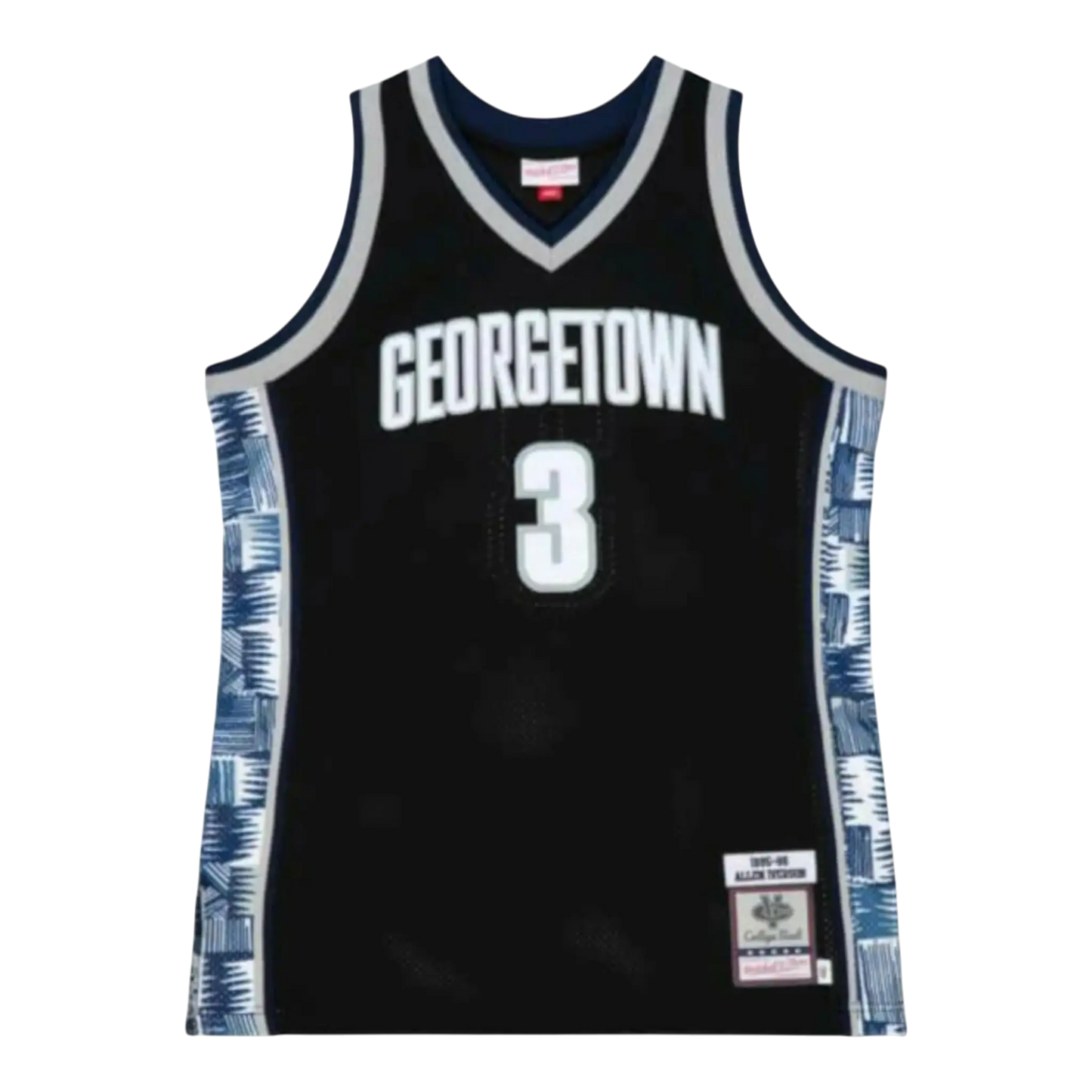 Mitchell & Ness Authentic Georgetown Hoyas 1995-96 Allen Iverson Men Basketball Jersey Black/Grey/White