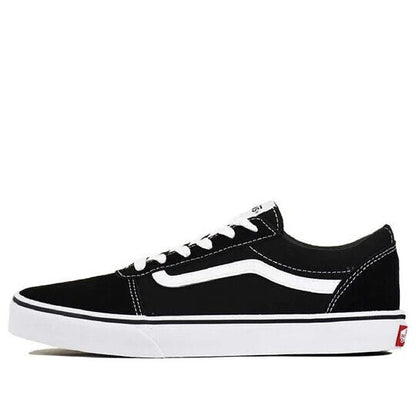Vans Ward Kids' Sneakers — Black/White Canvas Low-Top