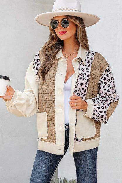 Threaded Pear Novaza Quilted Patchwork Front Jacket