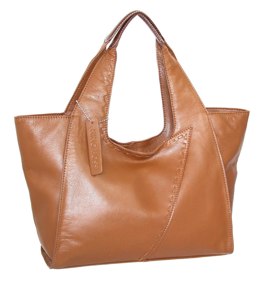 Serena Large Satchel in Cognac