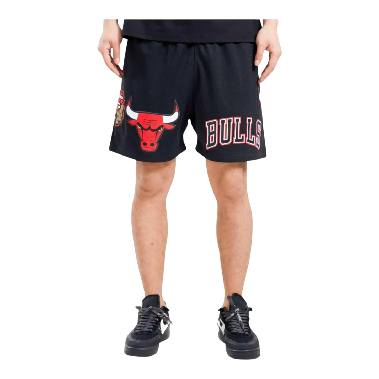 Pro Standard NBA Chicago Bulls Logo Men Mesh Shorts Black
