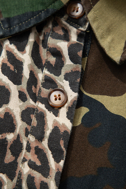 Threaded Pear Kiara Patchwork Oversize Shacket