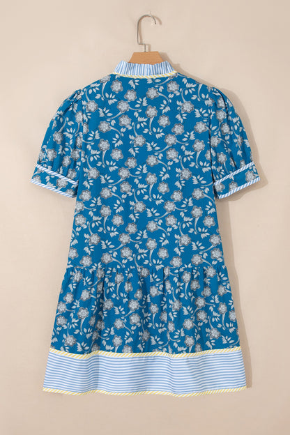 Threaded Pear Azalea Short Sleeve Floral Dress