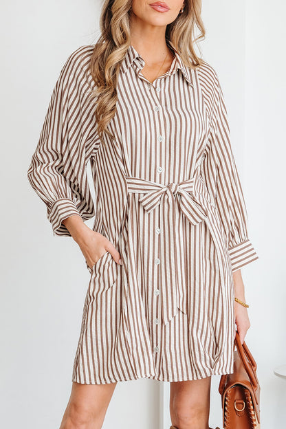 Threaded Pear Hanna Sleeve Down Mini Shirt