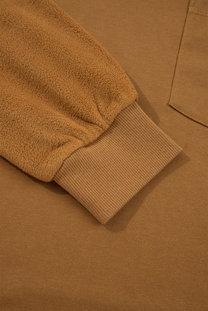 Threaded Pear Isabella High Low Patchwork Sweatshirt