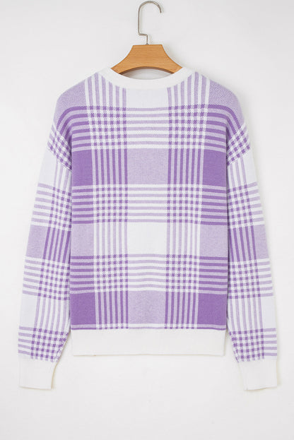Threaded Pear Giuliana Ribbed Trim Loose Sweater