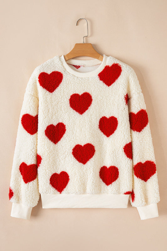 Threaded Pear Emily Shoulder Crewneck Plush Sweatshirt