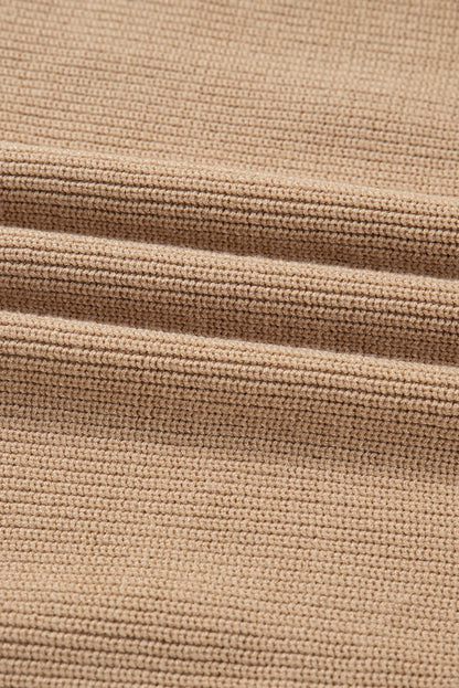 Threaded Pear Zariah Embellished Keyhole Ribbed Sweater