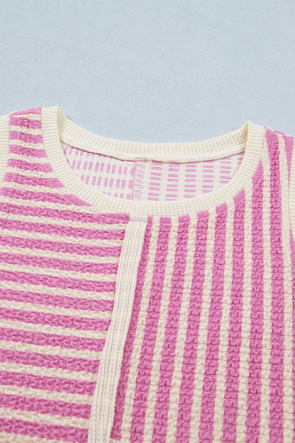 Threaded Pear Nala Contrast Trim Casual Tank Set