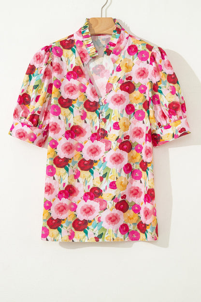 Threaded Pear Charleigh Puff Short Sleeve Blouse