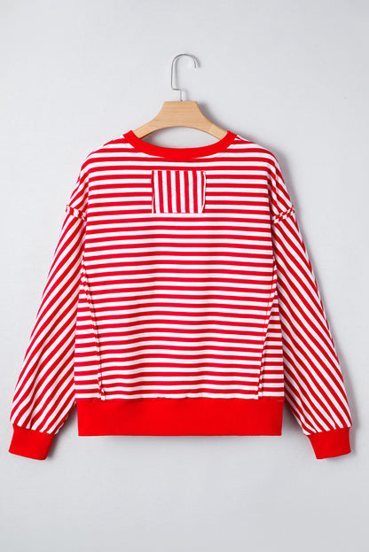 Threaded Pear Elizabeth Patched Drop Shoulder Top