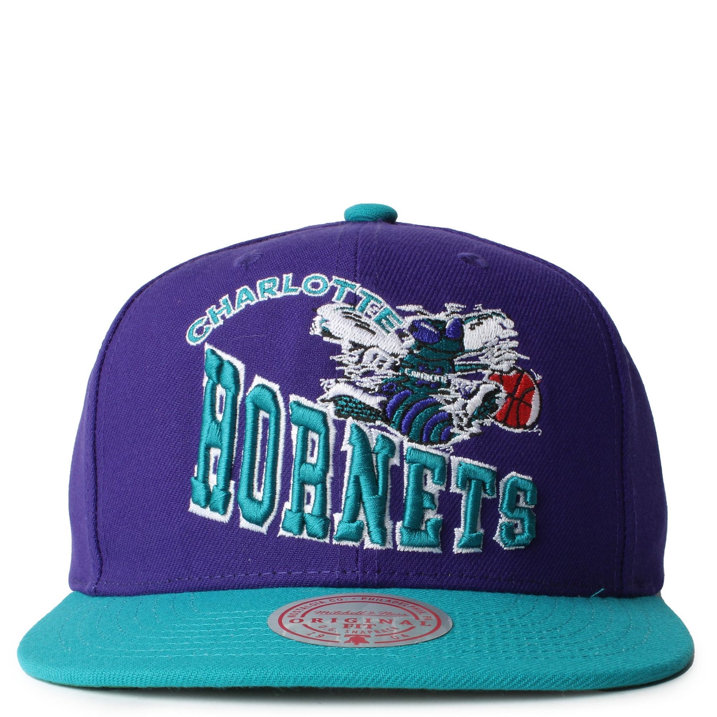 Men's Mitchell & Ness NBA Crooked Path Snapback Hwc Hornets - Purple
