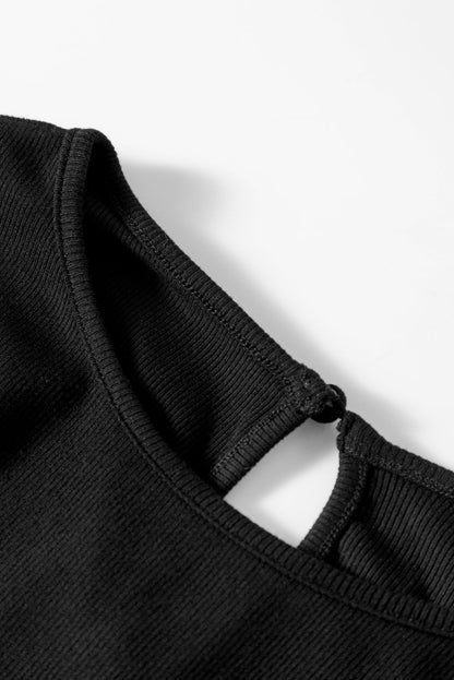 Threaded Pear Lara Splicing Half Sleeve Top