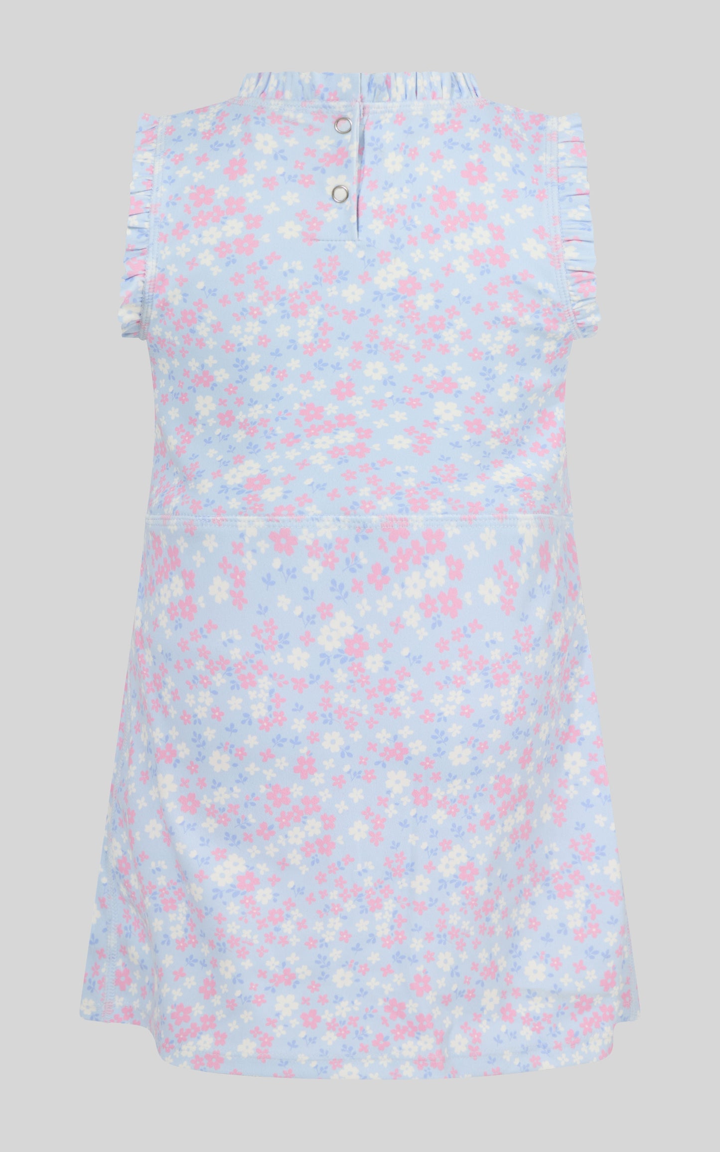 Toddler Girls Ruffle Dress & 3" Short & Bow Scrunchie
