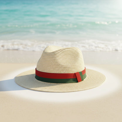 Plain Straw Sun Hat – Unisex Beach & Outdoor Wide Brim