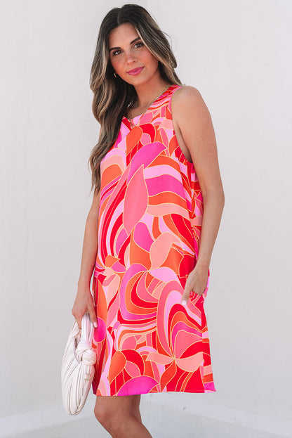 Threaded Pear Bridget Abstract Floral Mini Dress