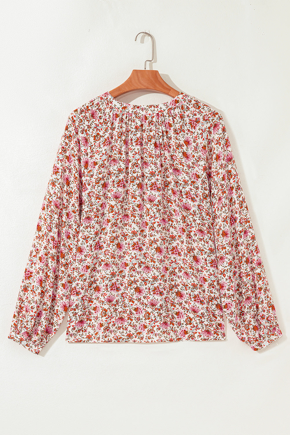 Threaded Pear Carter Notched Puff Sleeve Blouse
