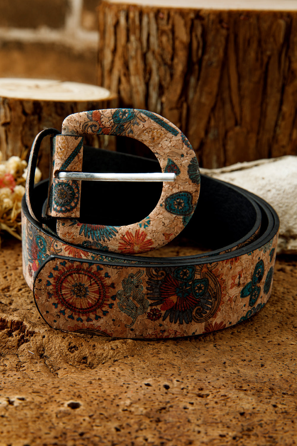 Threaded Pear Vienna Faux Leather Waist Belt