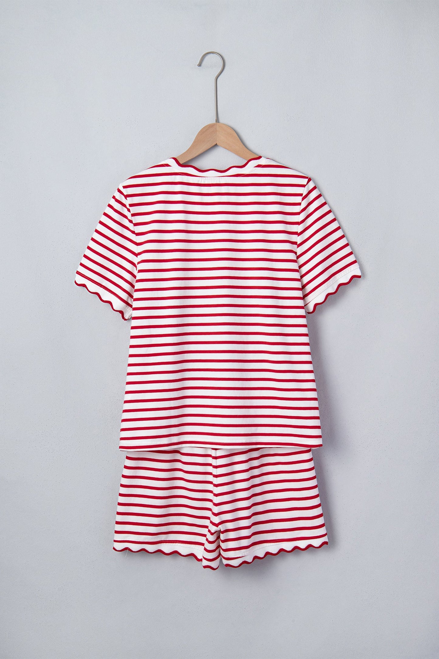 Threaded Pear Estrella Scallop Trim Casual Top Set