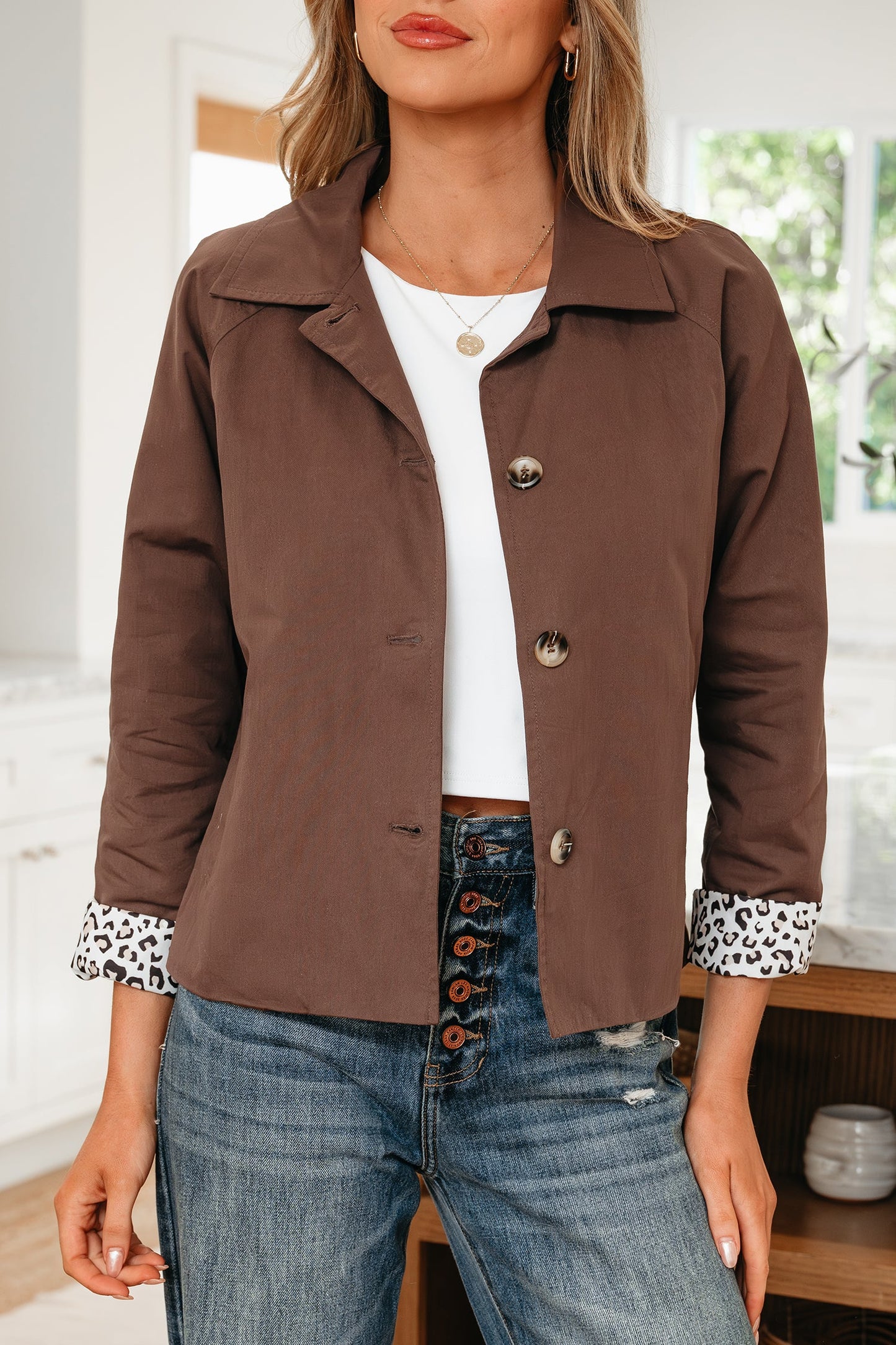 Threaded Pear Zaniyah Liner Patchwork Chic Jacket