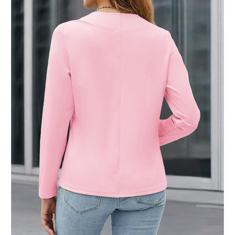 Women’s Plus‑Size Open‑Front Casual Blazer