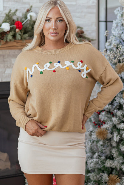 Threaded Pear Theresa Detail Christmas Dolman Sweater