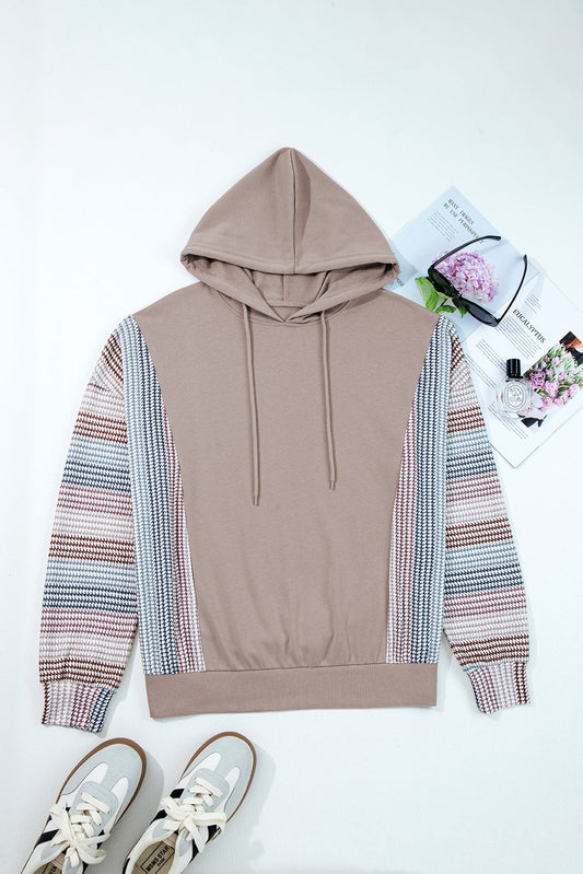 Threaded Pear Anaya Colorblock Patchwork Baggy Hoodie