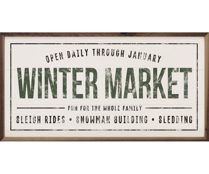 Kendrick Home Winter Market Green White