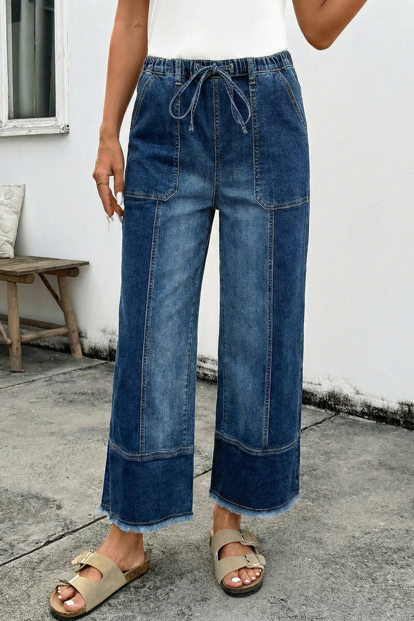 Threaded Pear Aleah Hem Wide Leg Pants