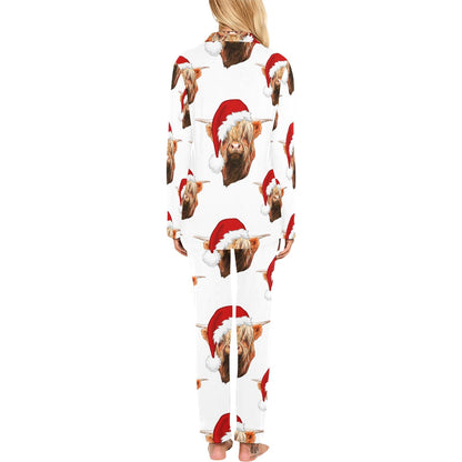 Highland Christmas Cow Women's Western Pajama Set