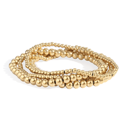 Mint & Lily 3mm & 5mm Beaded Bracelet Stacking Set