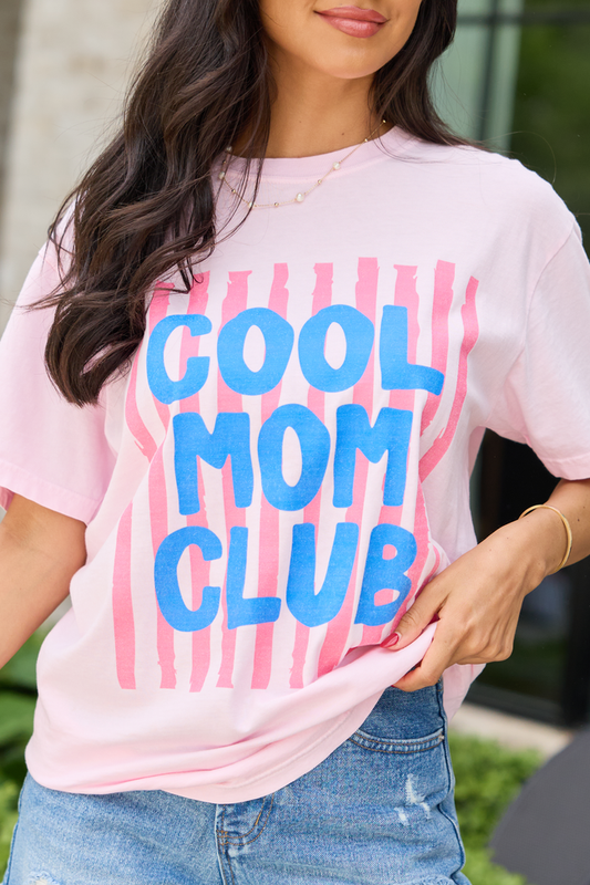 Cool Mom Club Light Pink Graphic Tee