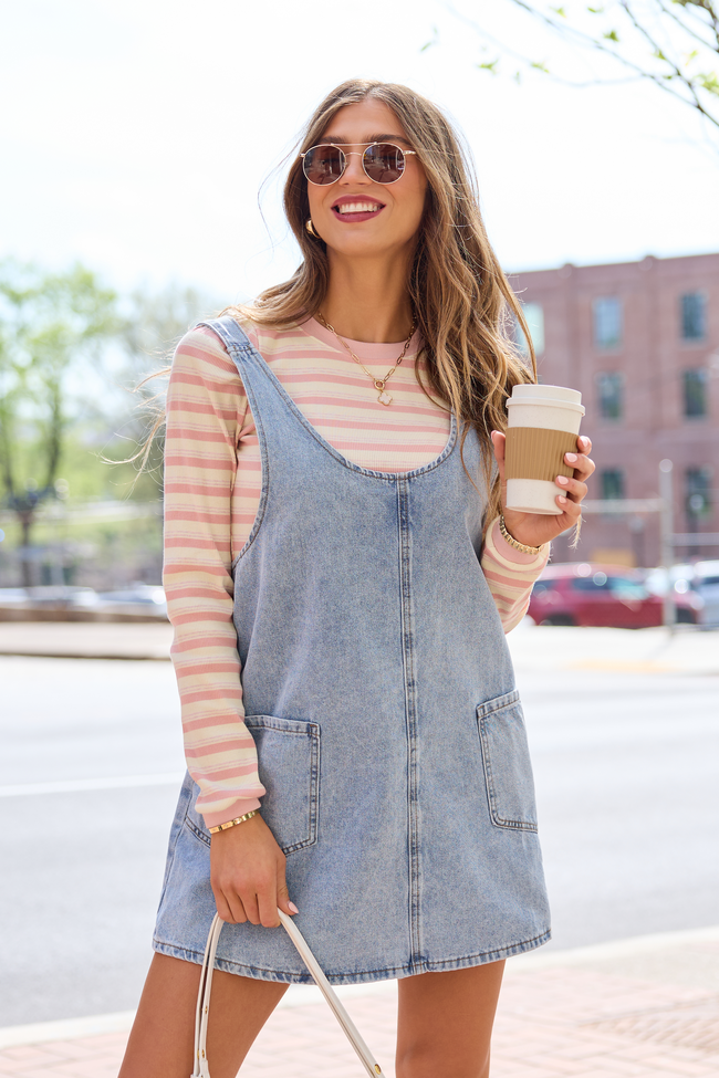 Hazel Light Wash Denim Mini Dress