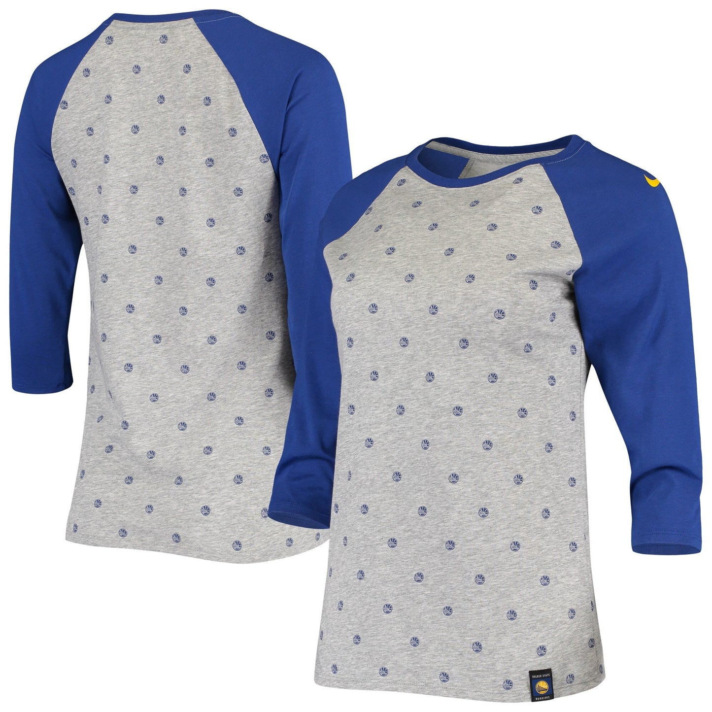 Nike Women's NBA Golden State Warriors Dri-Fit 3/4 Sleeve Tee