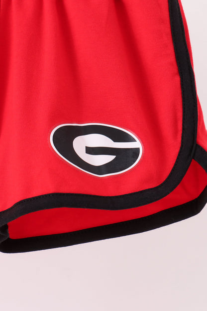 Red Georgia Active Shorts Set