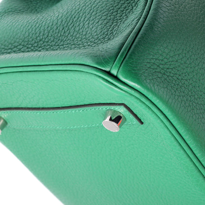 Birkin Handbag Verso Clemence with Palladium Hardware 30