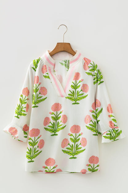 Threaded Pear Noelle 3 4 Sleeve Blouse