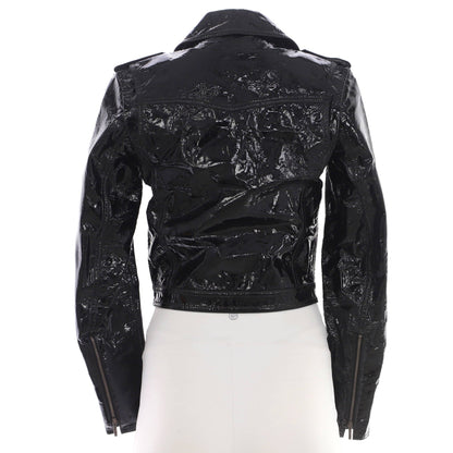 Women's Biker Jacket Crinkled Patent