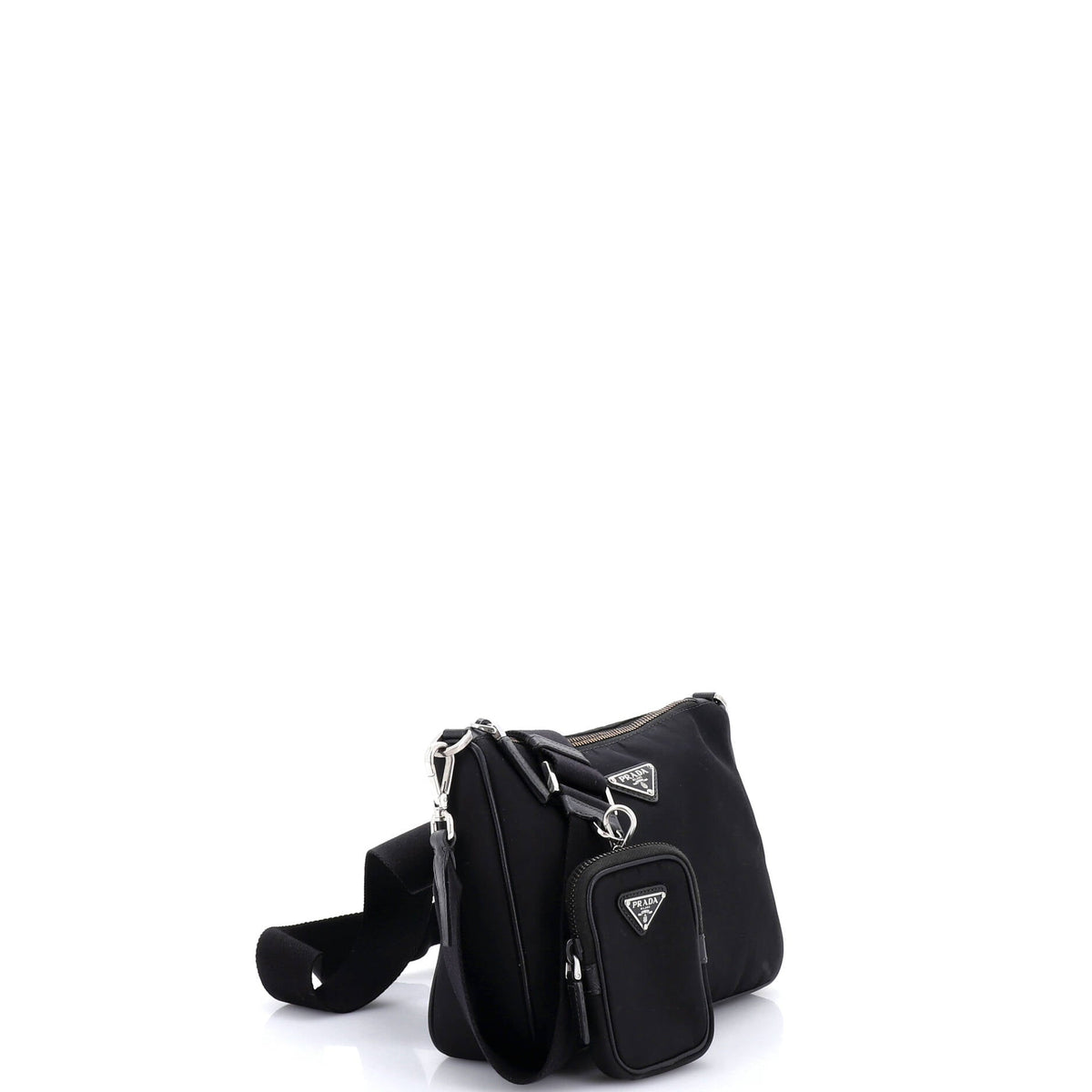 Re-Edition 2000 Double Zip Shoulder Bag Tessuto Small