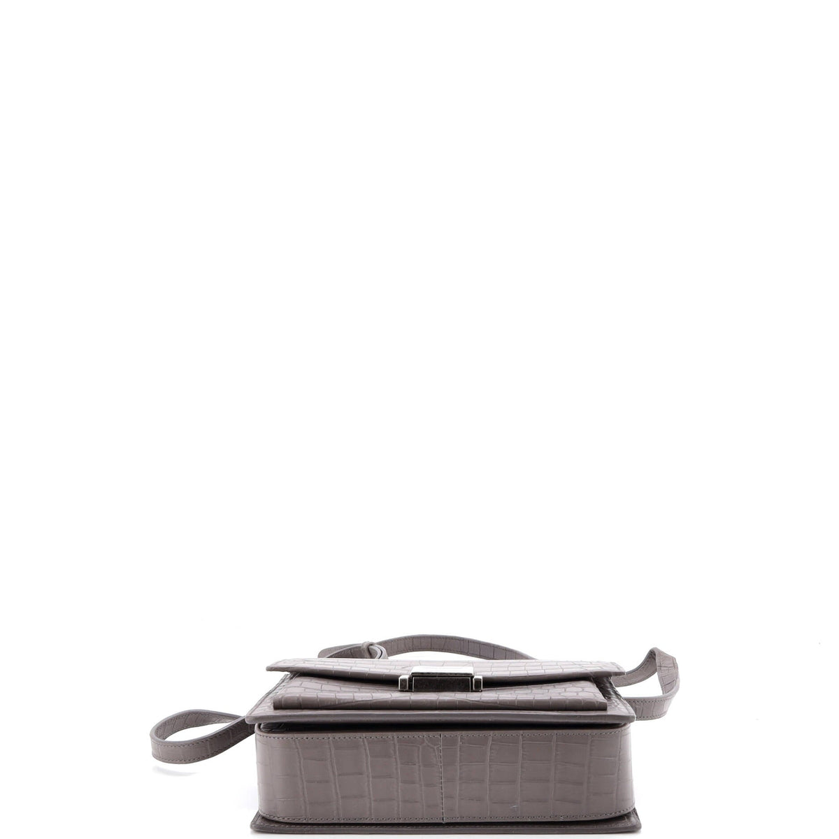 Bellechasse Satchel Crocodile Embossed Leather Medium